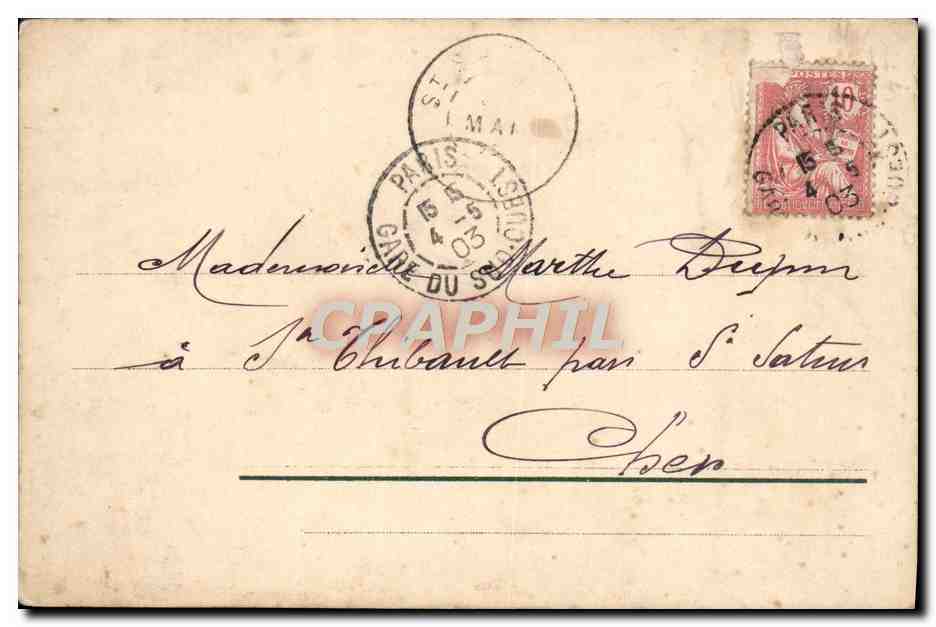 CPA Fantaisie Femme  — Verso
