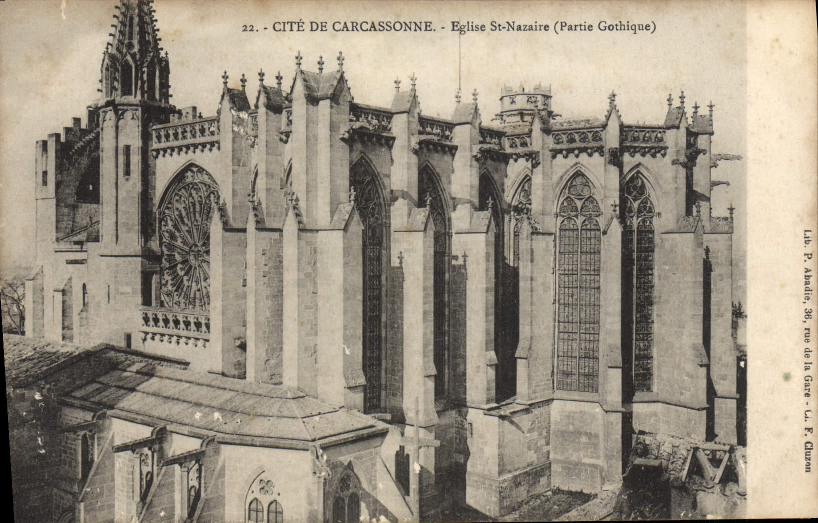 CPA Cite de Carcassonne Eglise St Nazaire 