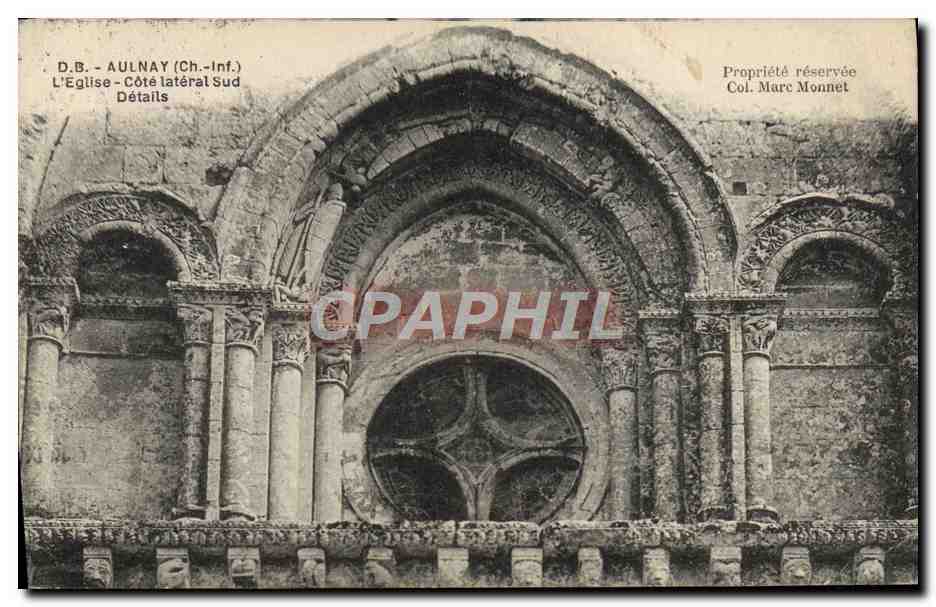 CPA Aulnay L'Eglise Cote lateral Sud Details 