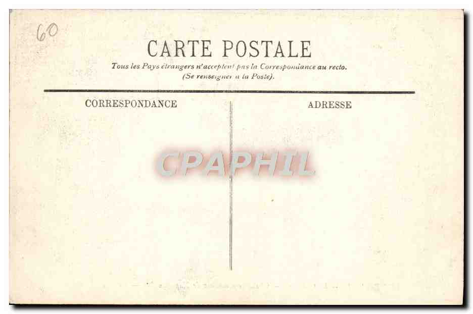 CPA Compiegne Le Chateau Chambre a coucher de Napoleon 1er  — Verso