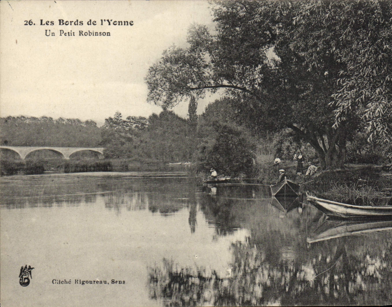 Les Bords de l'Yenne — Un Petit Robinson — Cliché Rigoureau, Sens