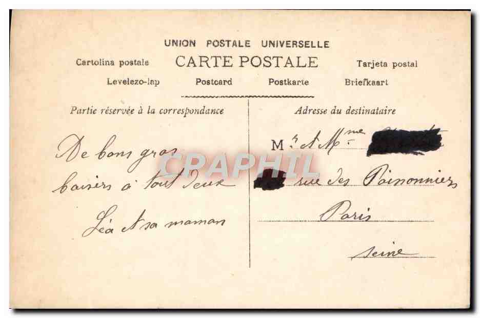 Premier Bébé — carte postale avec texte poétique — éditeur S. n°3835 — Reverso