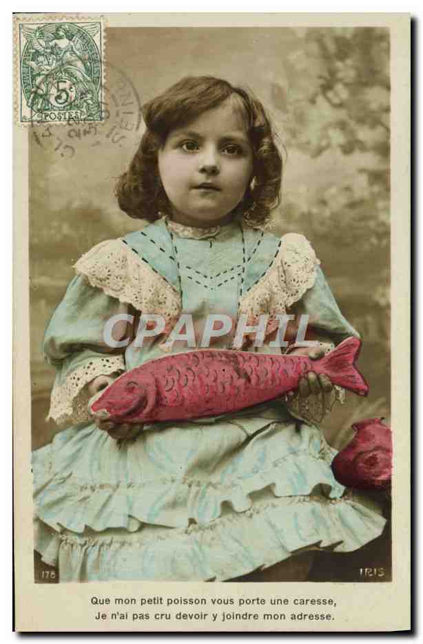 CPA Fantaisie Enfant Poisson 