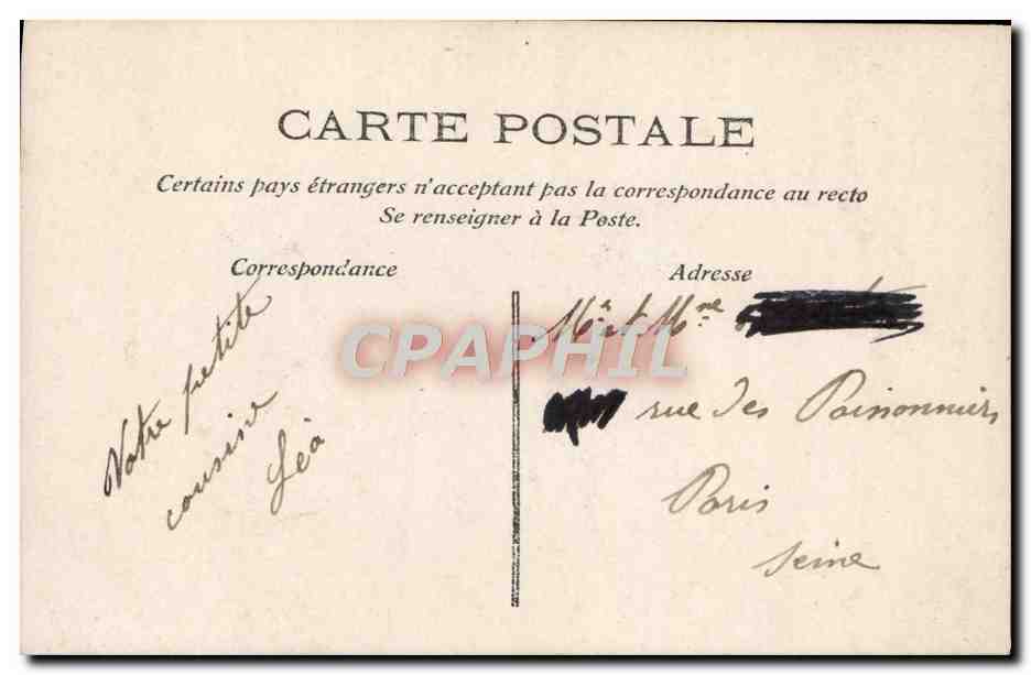 CPA Fantaisie Enfant Poisson  — Rückseite