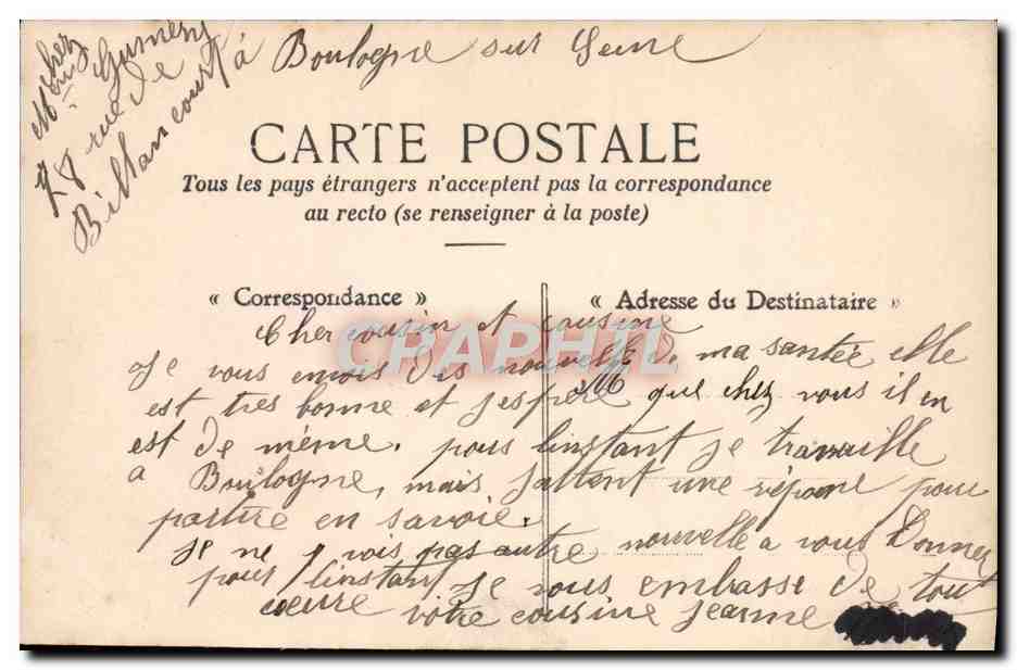 CPA Fantaisie Enfant Oeuf Paques Fleuries — Rückseite