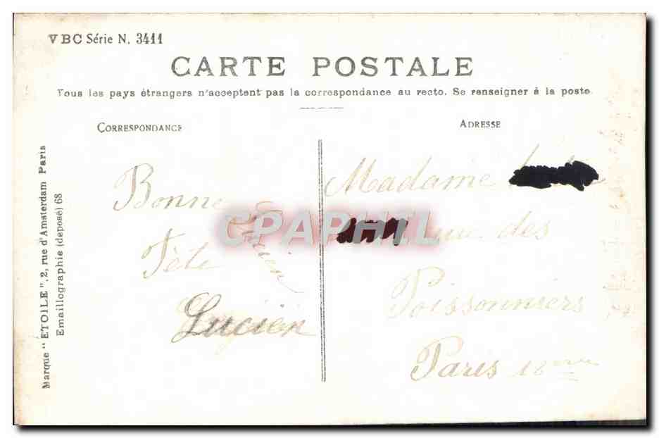 CPA Fantaisie Enfant Bonne Fete  — Rückseite