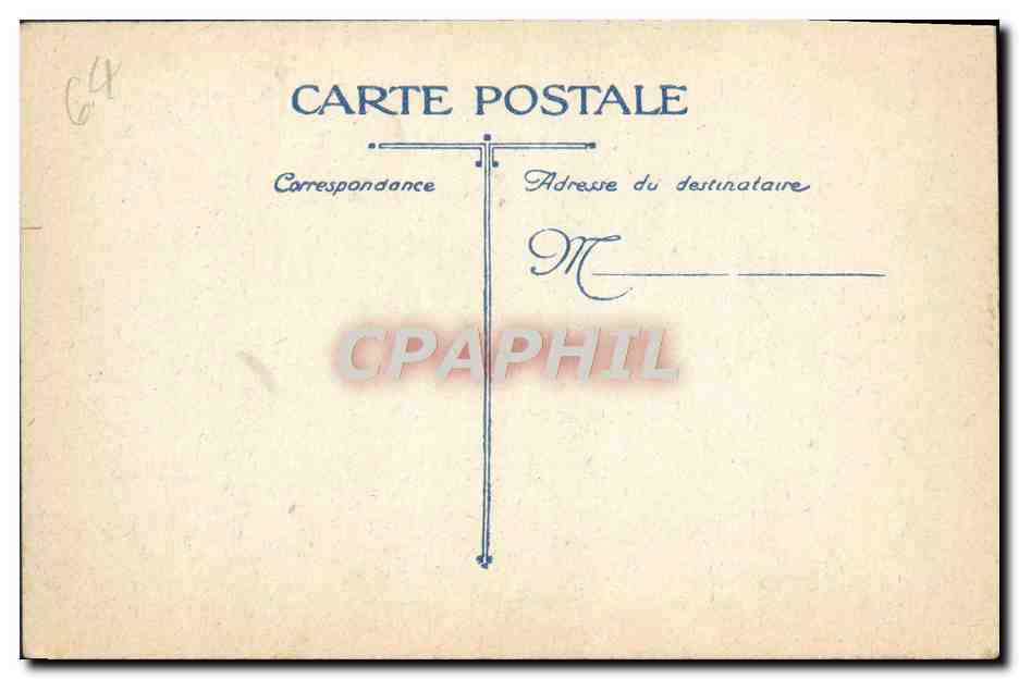 CPA Biarritz Le Casino Municipal  — Verso