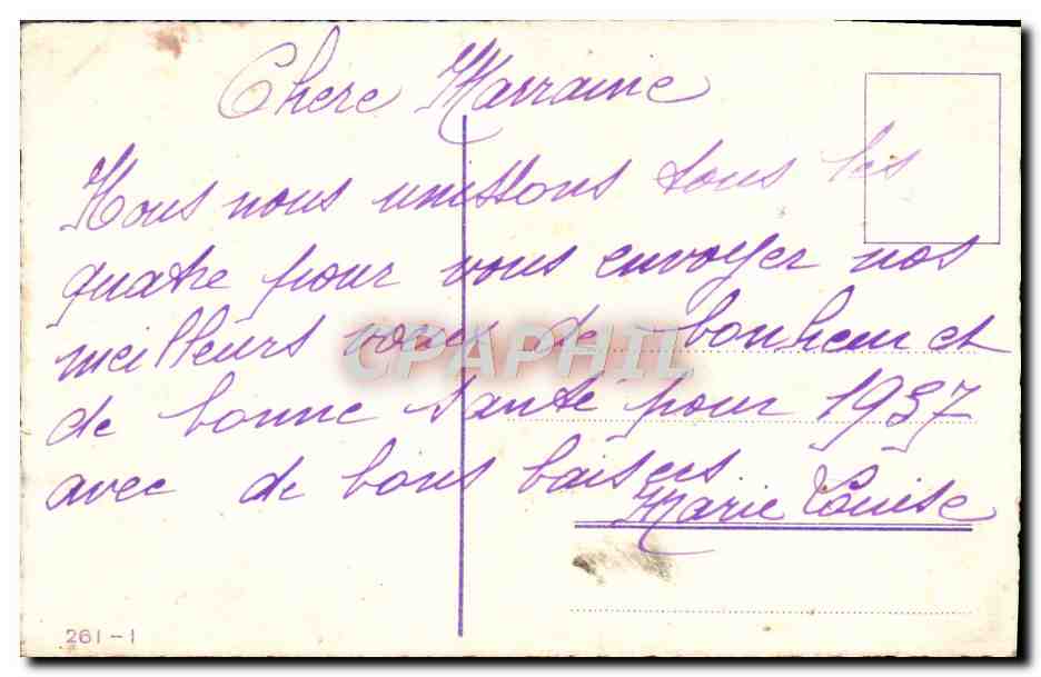 CPA Fantaisie Bonne Annee  — Verso