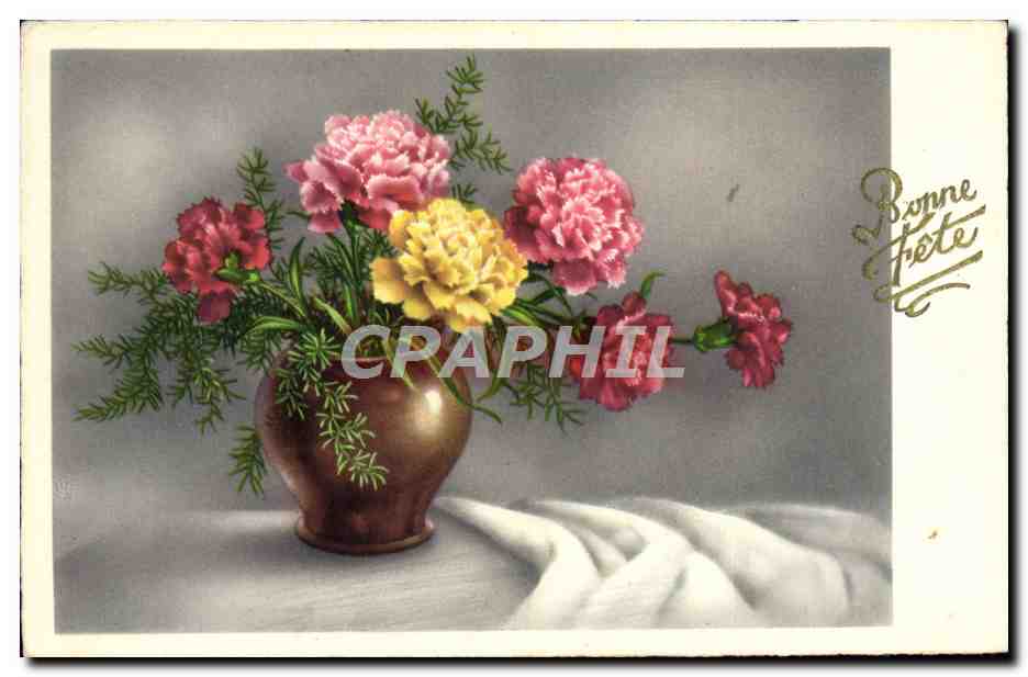 CPA Fantaisie Fleurs Bonne Fete 