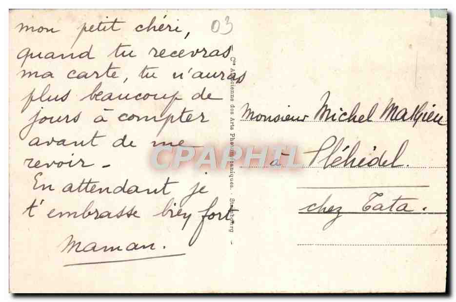 CPA Vichy Les Bords de l'Allier  — Verso