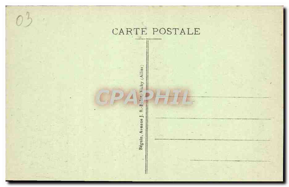 CPA Vichy L'Hotel de Ville  — Verso