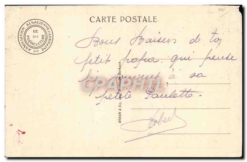 CPA Tourisme Enfants Alpinisme Dorette Muller — Rückseite