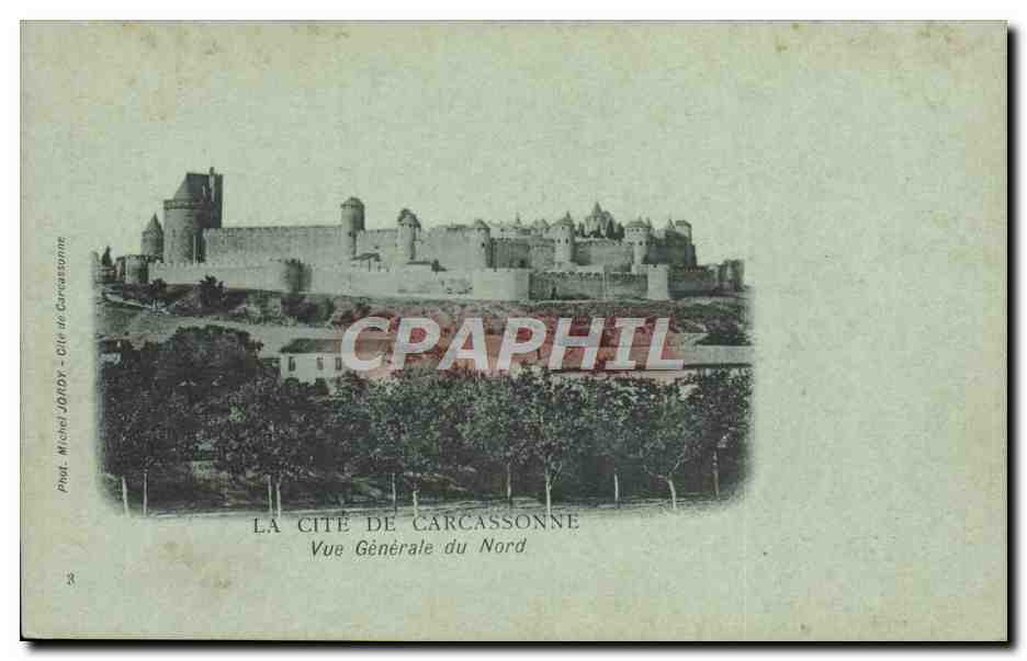 CPA La Cite de Carcassonne Vue Generale du Nord 