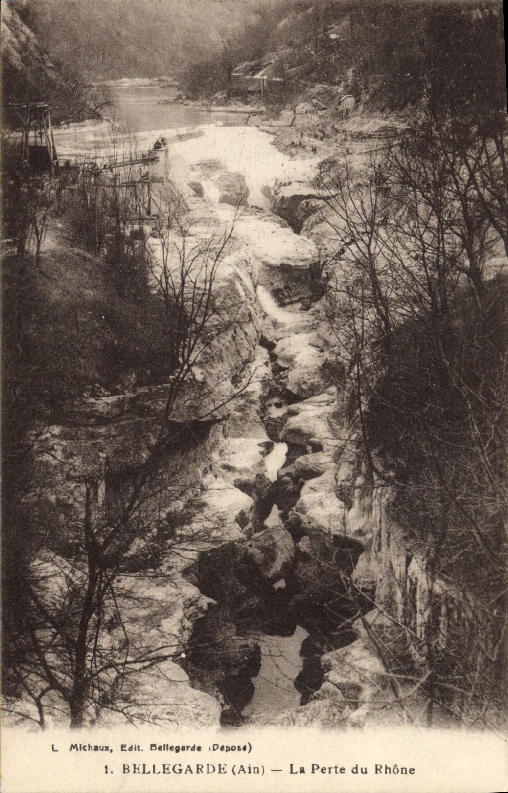 Bellegarde (Ain) — La Perte du Rhône — L. Michaux, Edit. Bellegarde (Dépose)