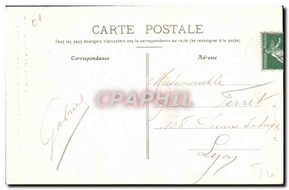 Gorges de la Valserine et Transformateur de l'Usine des Forces Motrices — L. Michaux, édit. Bellegarde (Dép. 74) — Rückseite
