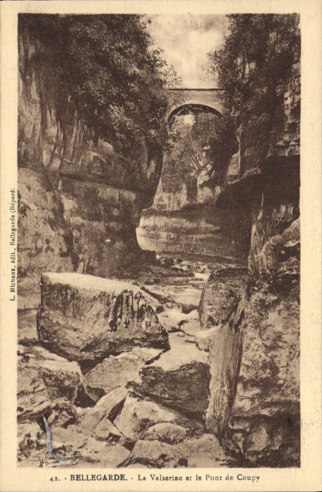 Bellegarde - La Valserine et le Pont de Coupy — L. Michaux, édit. Bellegarde (Dép.07)
