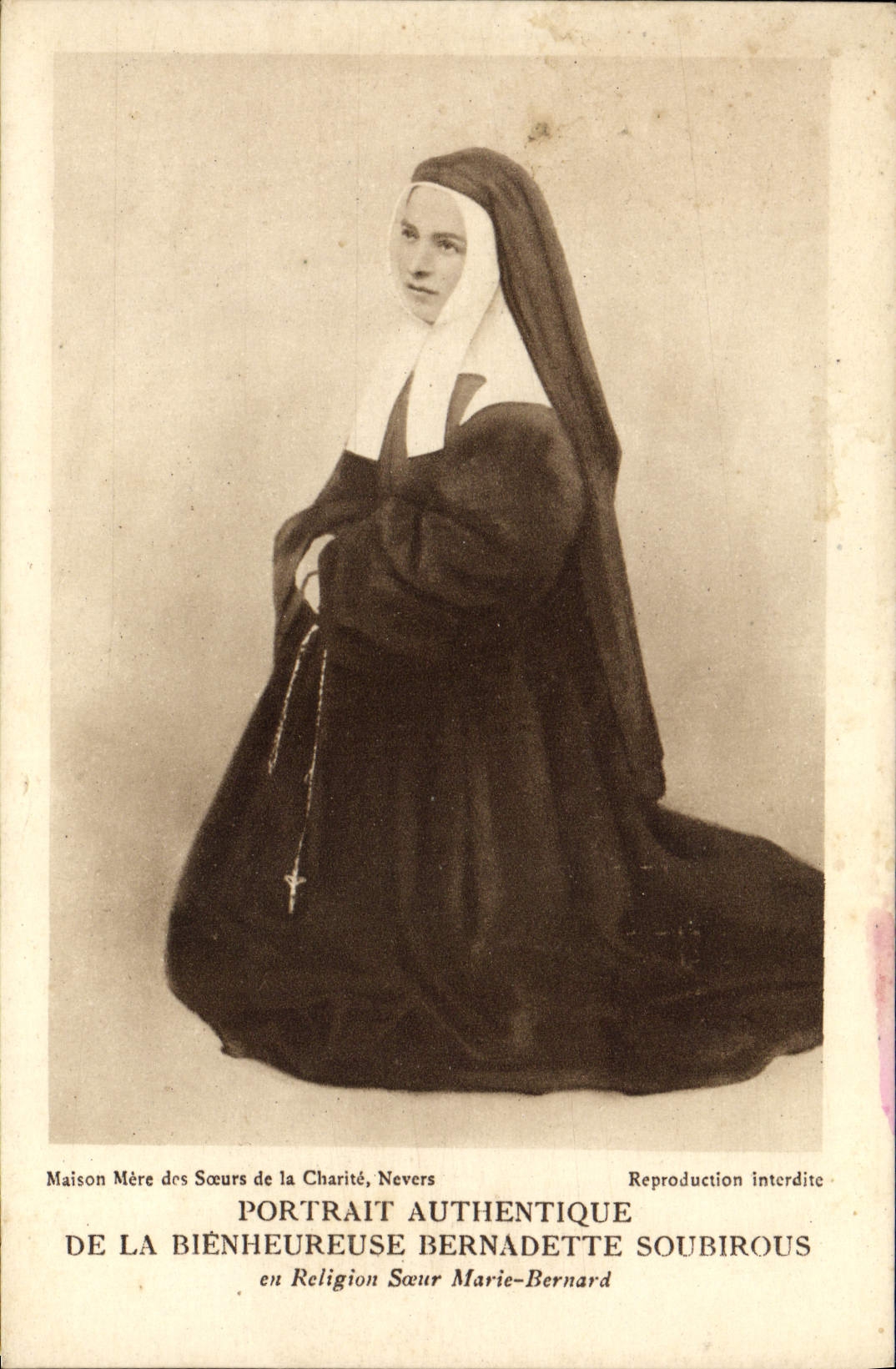 CPA Portrait Authentique De la Bienheureuse Bernadette Soubirous 