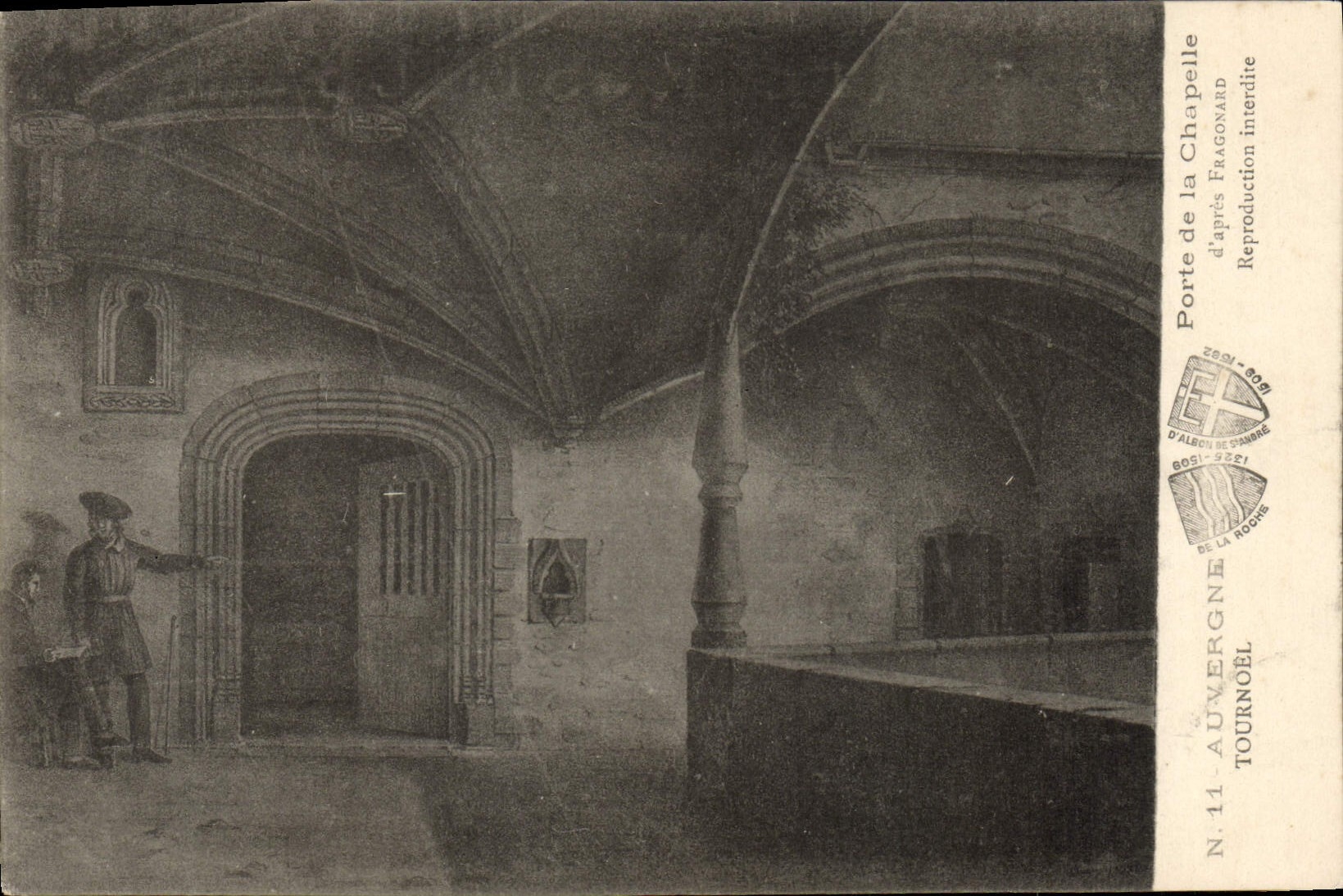Porte de la Chapelle — Auvérnoel — Reproduction d'après Fragovard