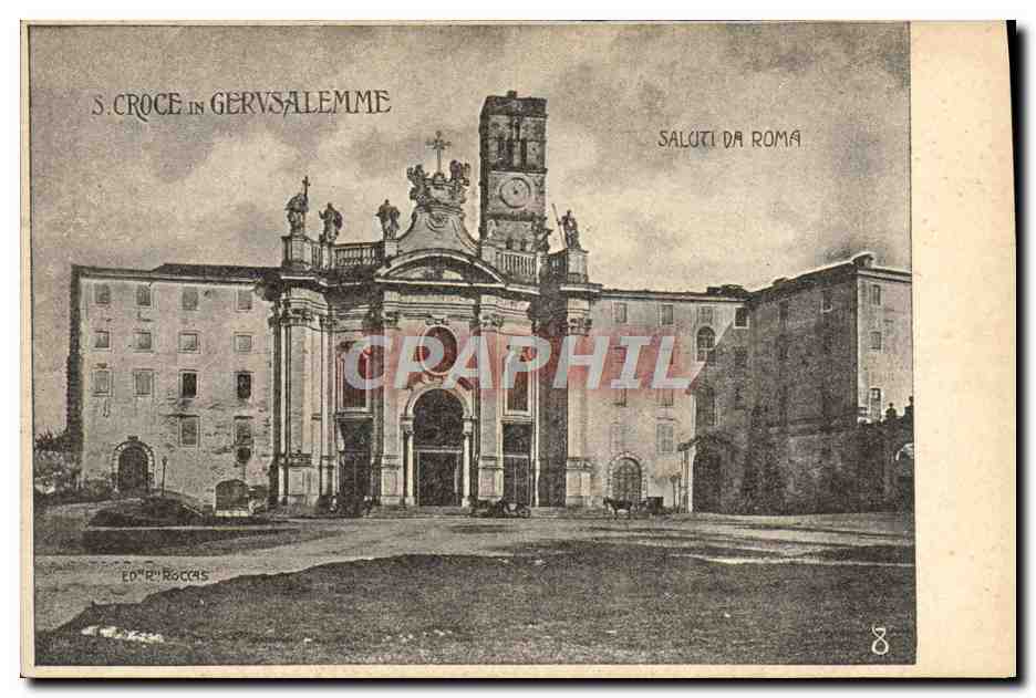 CPA St Croce in Gervsalemme Sault da Roma 