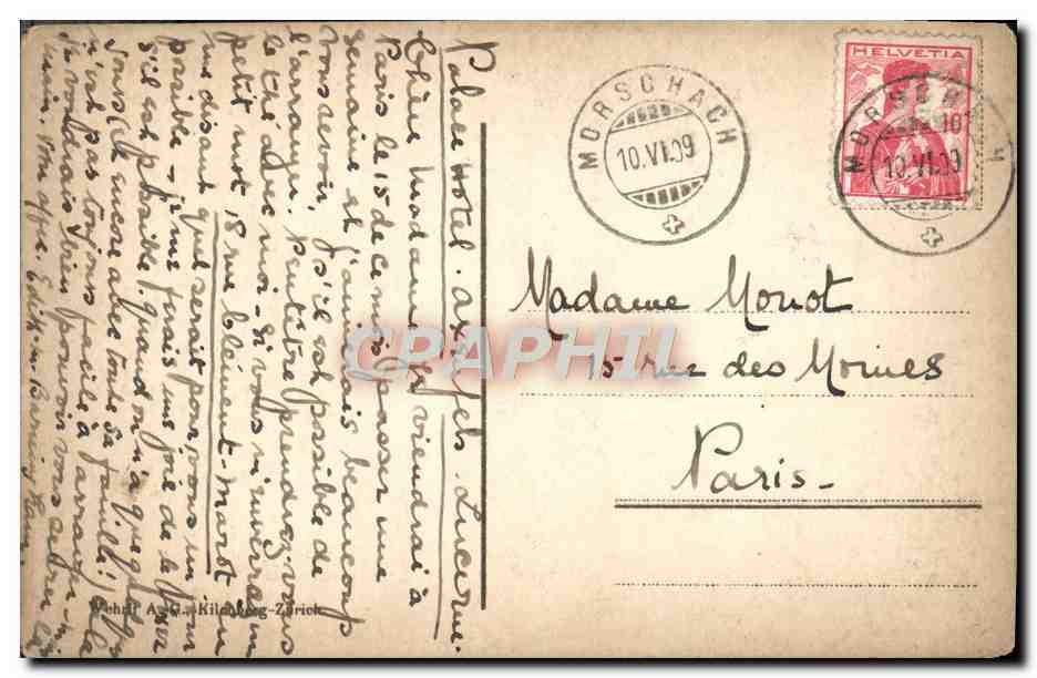 CPA Rutli und Seelisberg Kurhaus Bateau  — Rückseite
