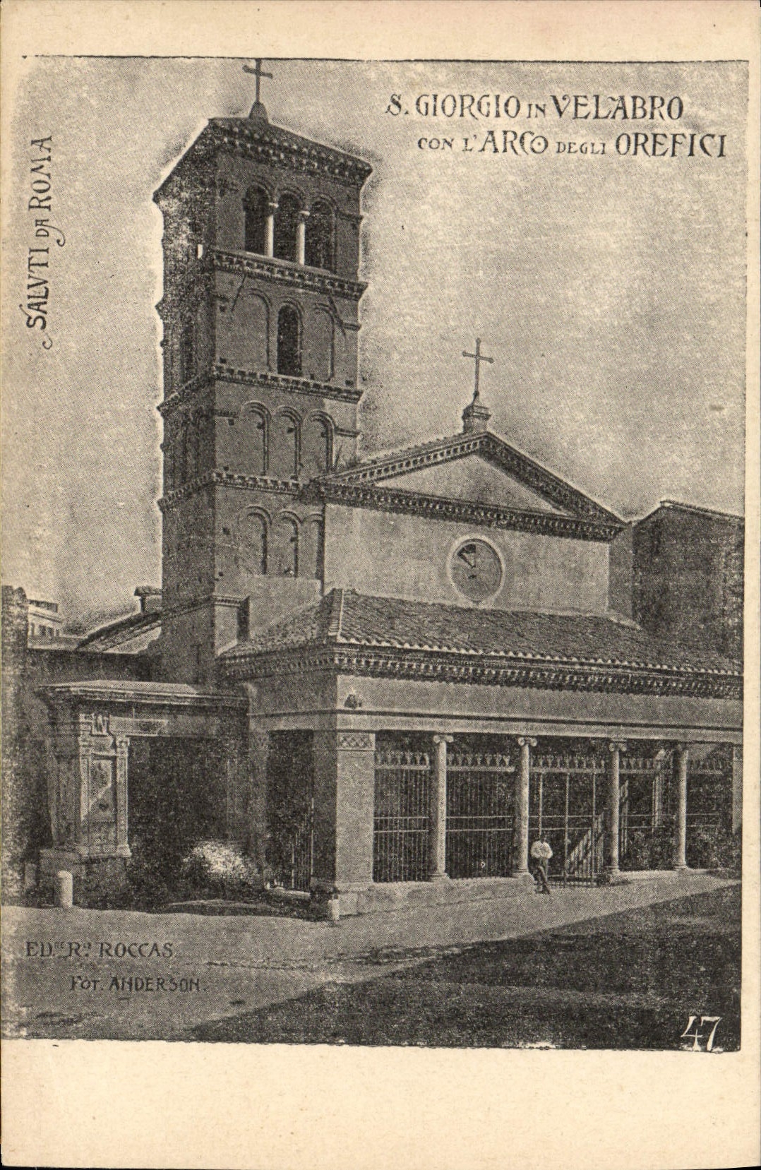CPA S Giorgio In Velabro Con L'Arco Degli degli Roma