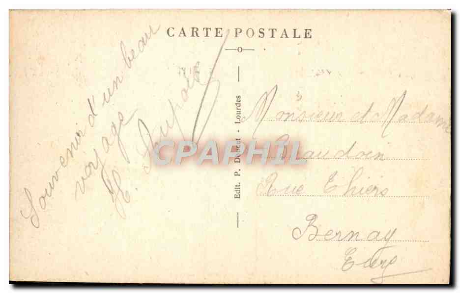 CPA Gavarnie Le Cirque et le Gave — Verso