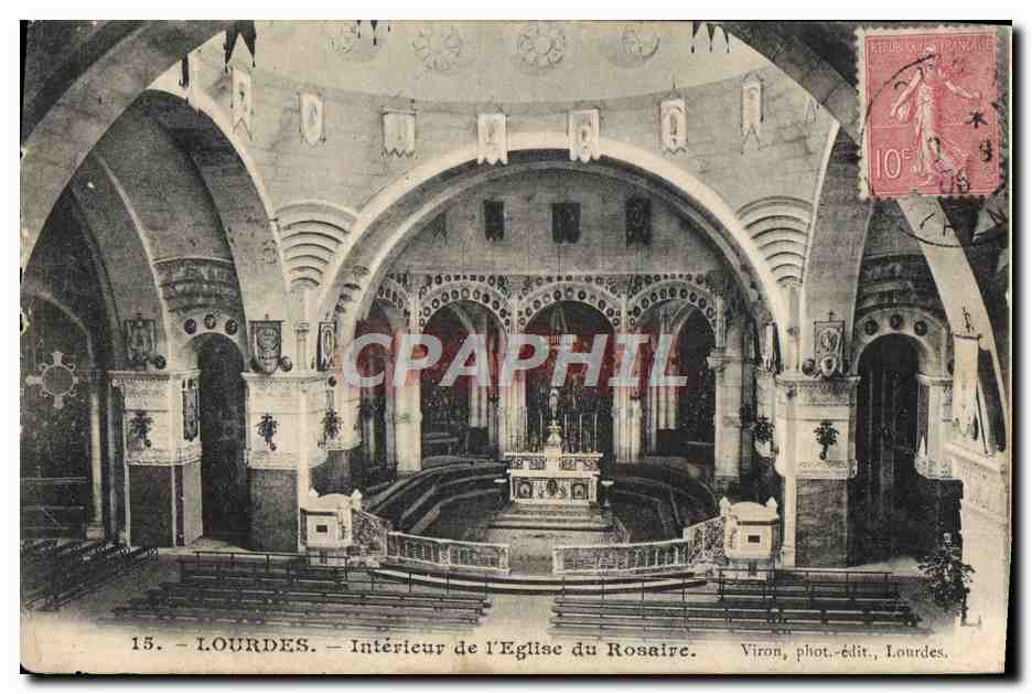 CPA Lourdes Interieur de l'Eglise du Rosaire