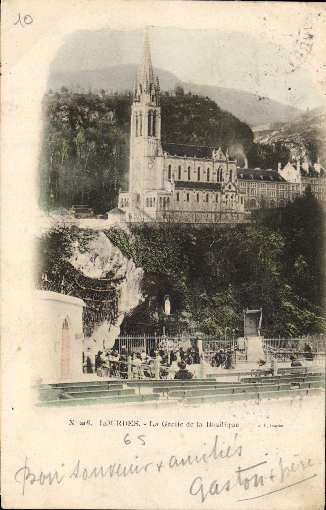 CPA Lourdes La Grotte de la Basilique