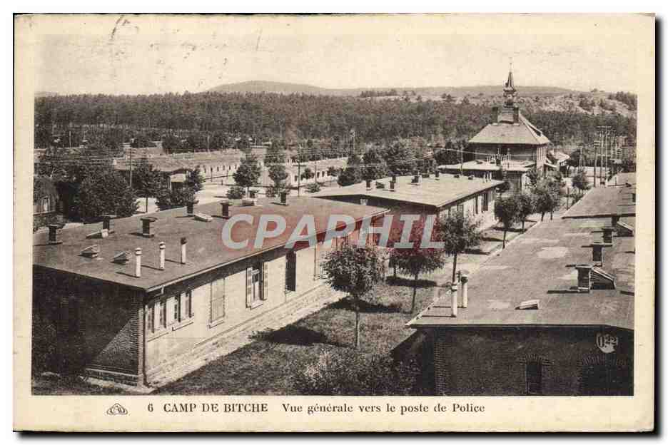 CPA Camp De Bitche Vue Generale Vers le Poste de Police Militaria
