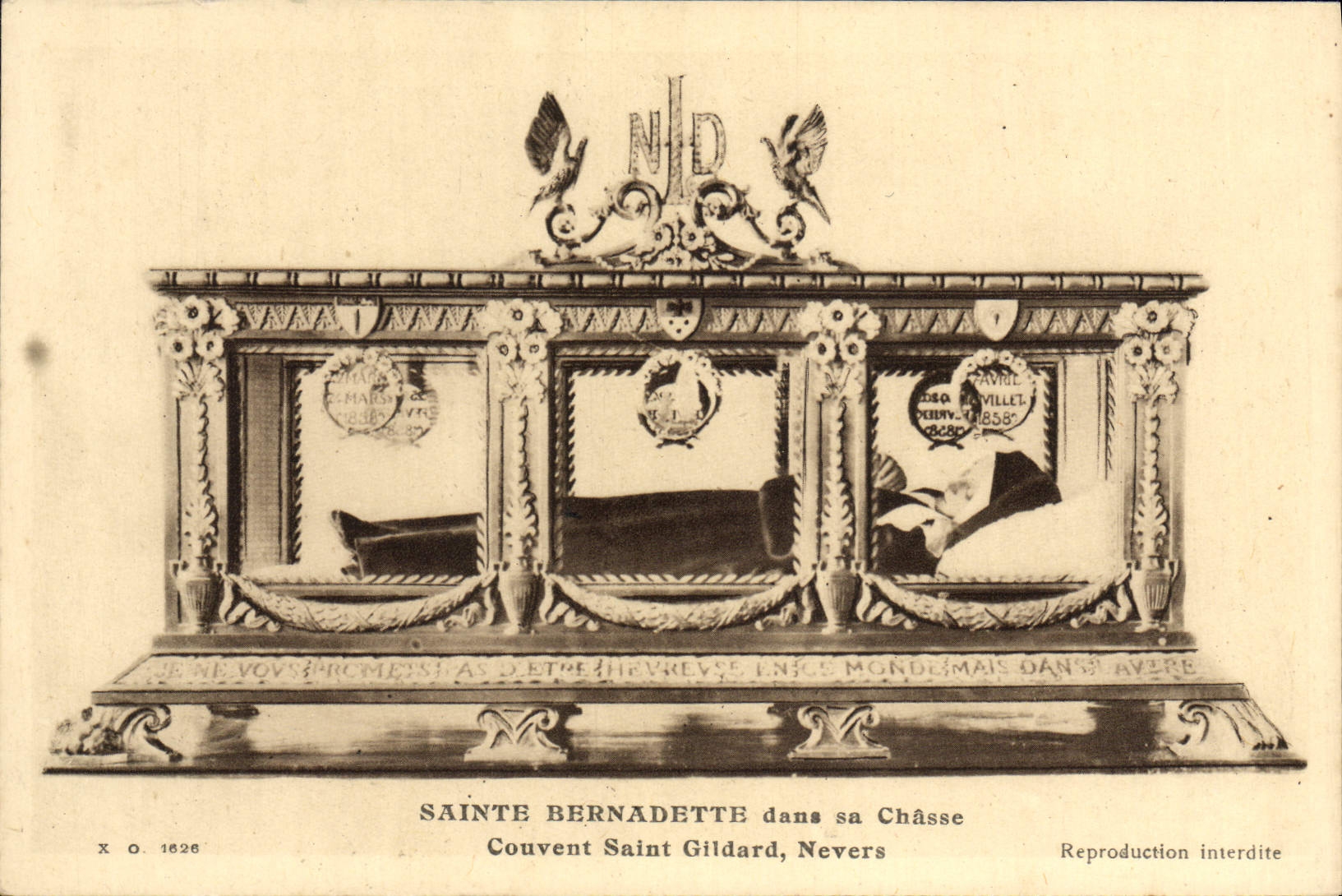 CPA Sainte Bernadette dans sa Chasse Couvent Saint Gildard Nevers