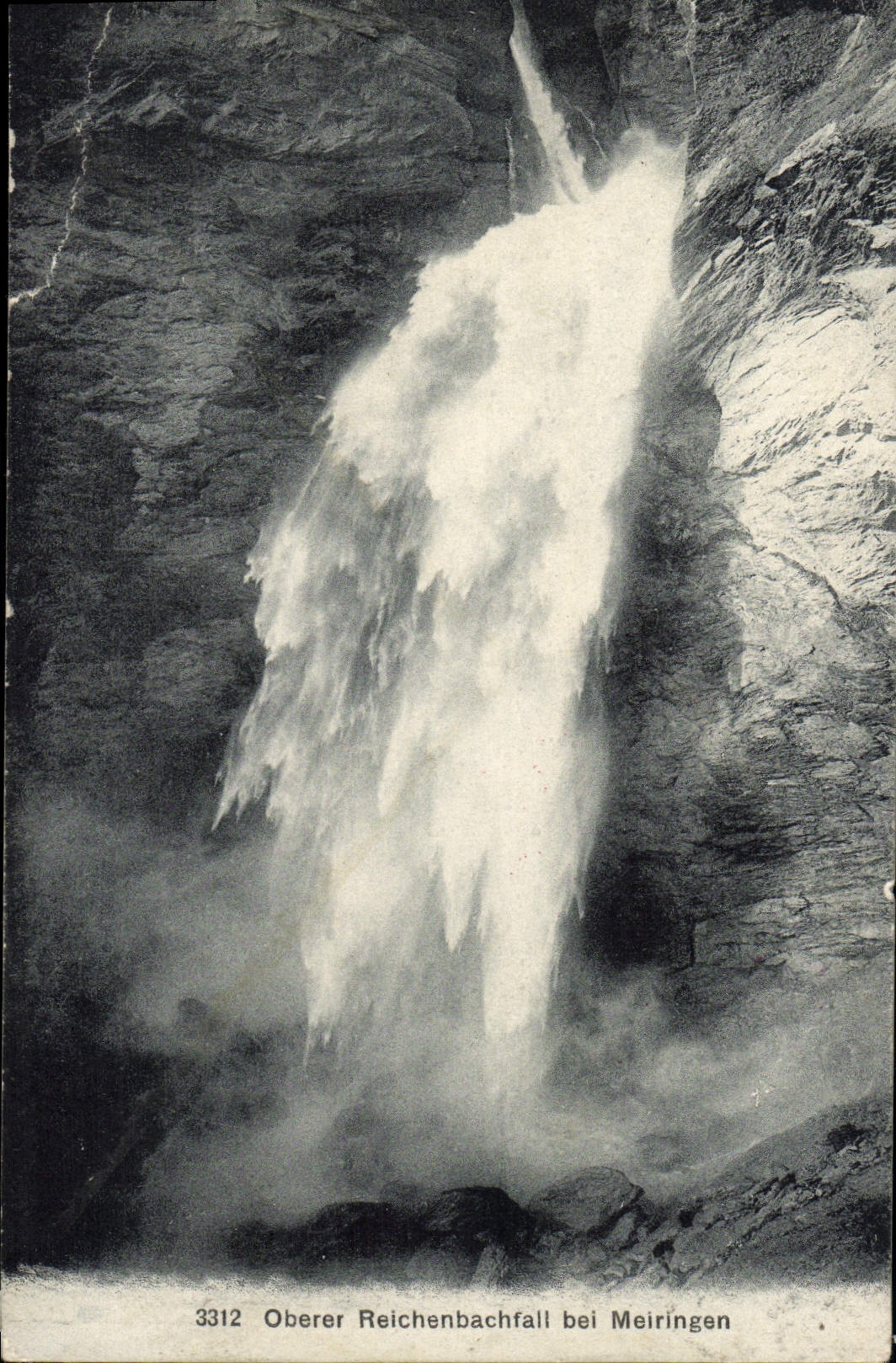 Oberer Reichenbachfall bei Meiringen — éditeur Wehrli A.-G., Blickberg, Zürich — n° 3312