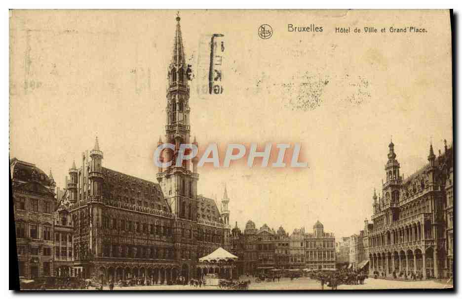 CPA Bruxelles Hotel de Ville et Grand Place