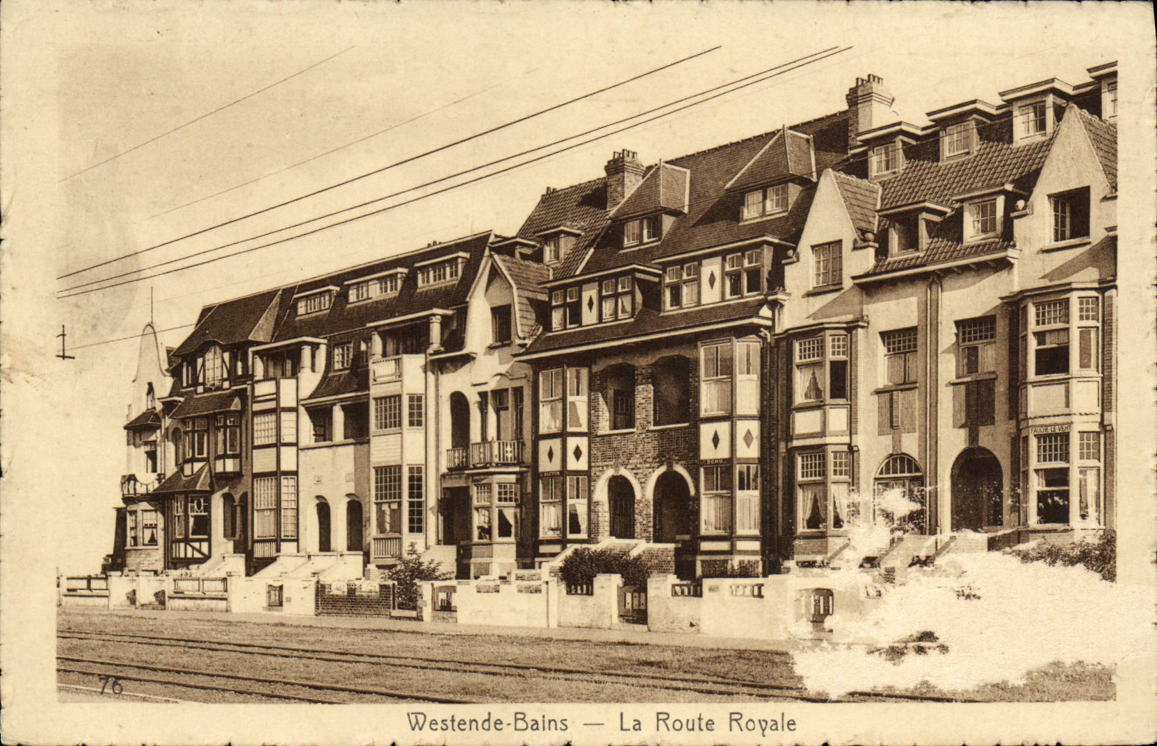 Westende-Bains — La Route Royale — Éditeur inconnu, n°76