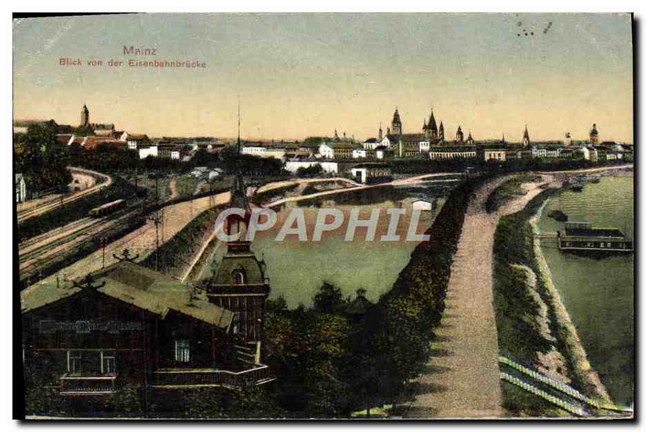 CPA Metz Blick von der Eisenbahnbruck