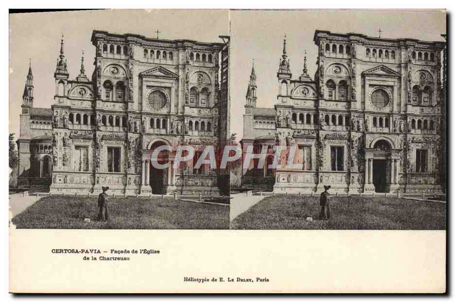 CPA Certosa Pavia Facade de l'Eglise de la Chartreuse