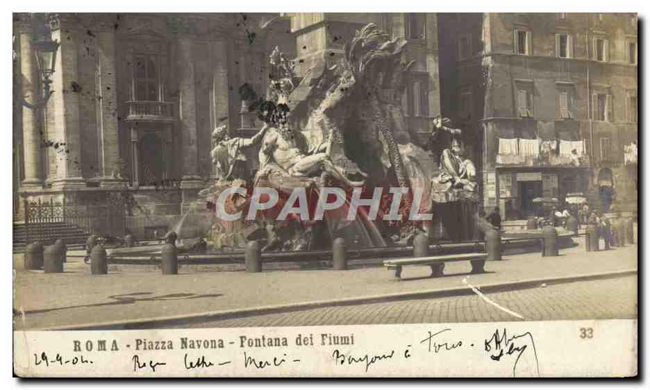 CPA Roma Piazza Navona Fontana dei Fiumi