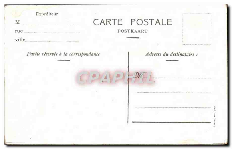 CPA Bruxelles Hotel de Ville — Verso
