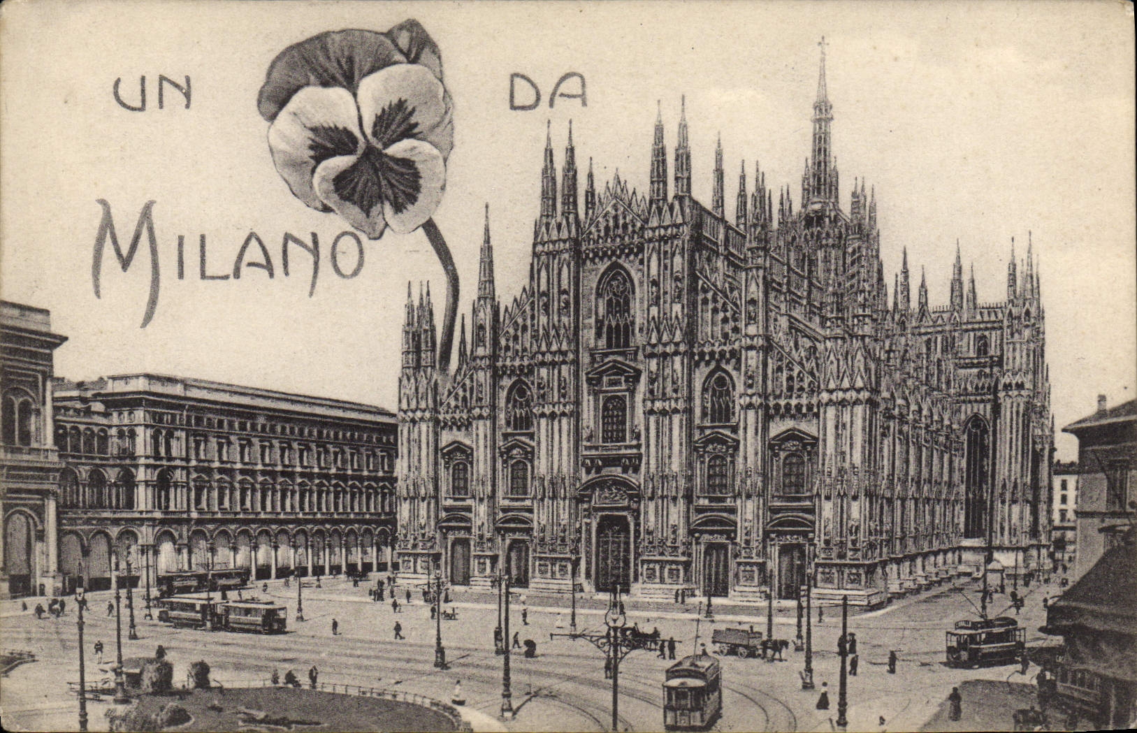 CPA Milano Duomo Fleurs