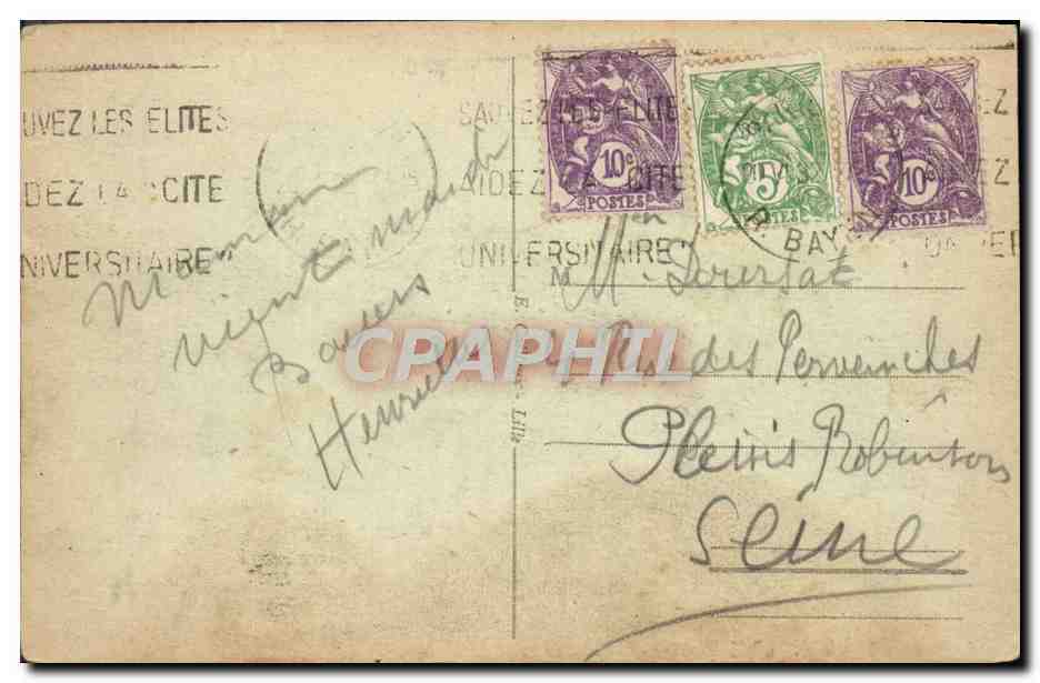 CPA Lille La Rue Faidherbe Tramway — Rückseite