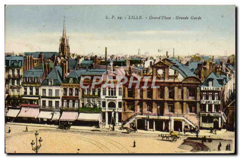 CPA Lille Grand Place Grande Garde Tailleur