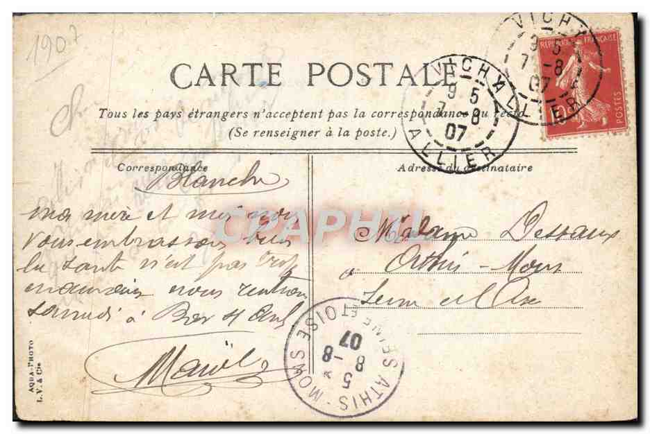 CPA Vichy Le Parc des Celestins — Reverso