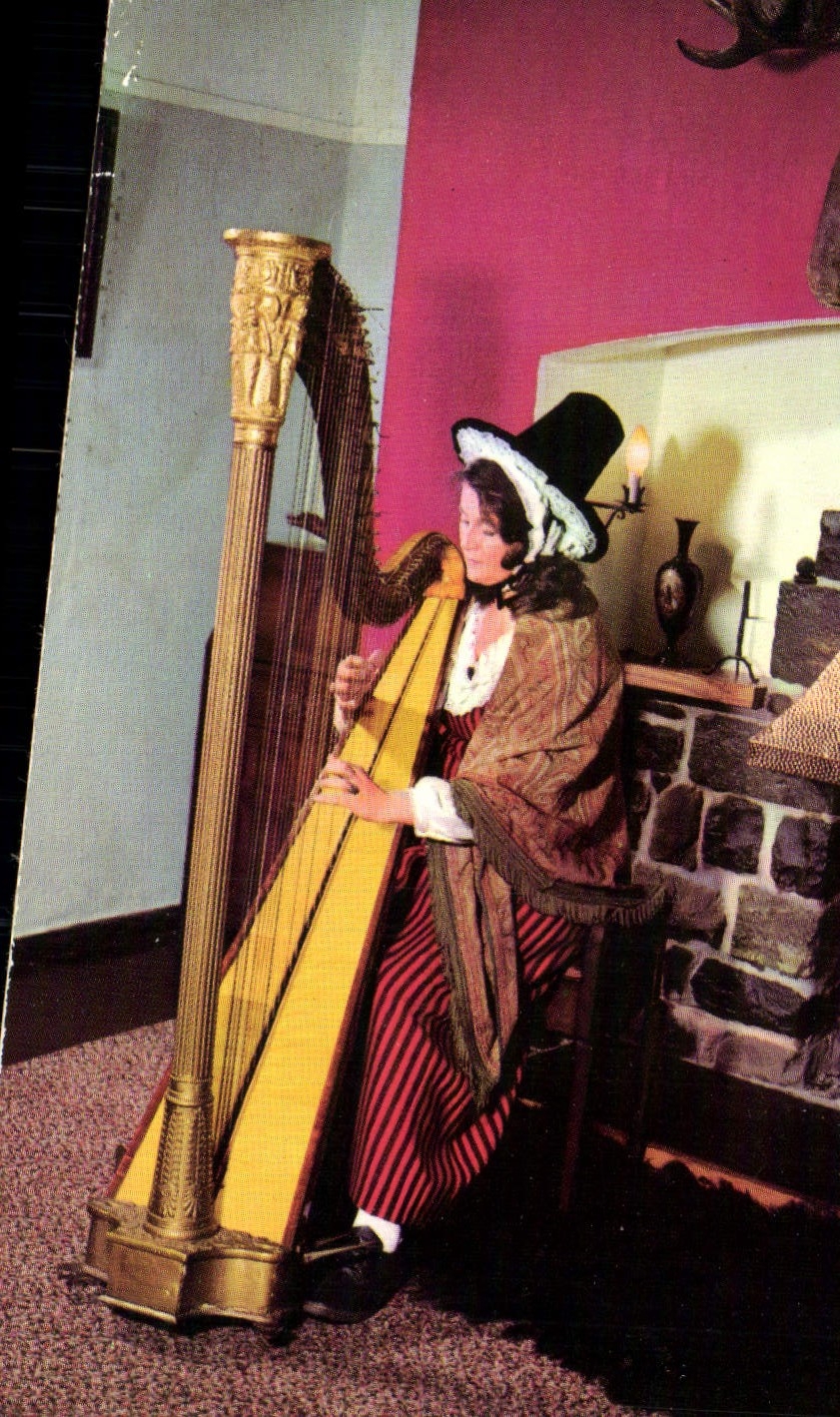 CPM Femme Harpe 