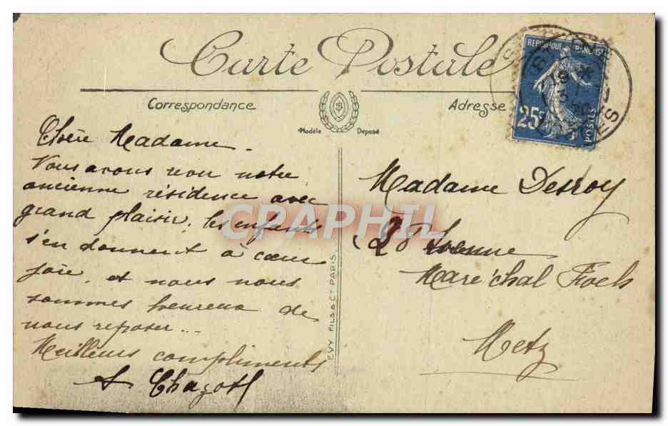 CPA Saint Die Vue Prise au dessus de la Vanne de Pierre (animee) — Rückseite