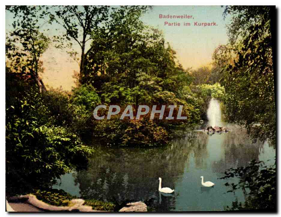 CPA Badenweiler Partie im Kurpark