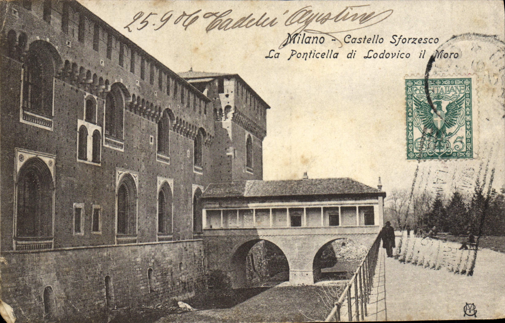CPA Milano Castello Sforzesco La Ponticella di Lodovico il Moro