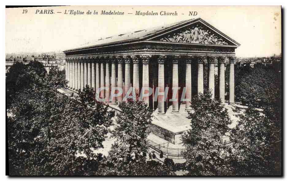 CPA Paris L'Eglise de la Madeleine
