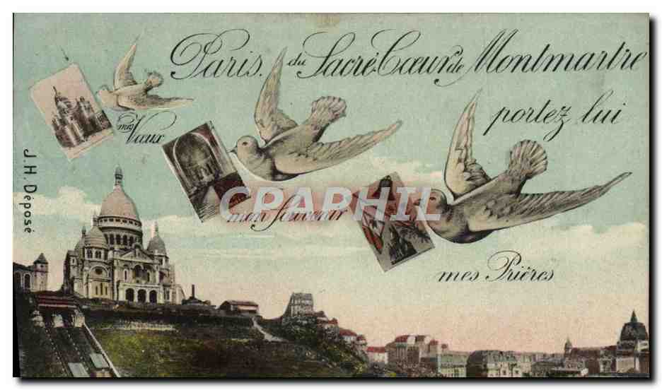 CPA Paris Montmartre Sacre Coeur Colombe