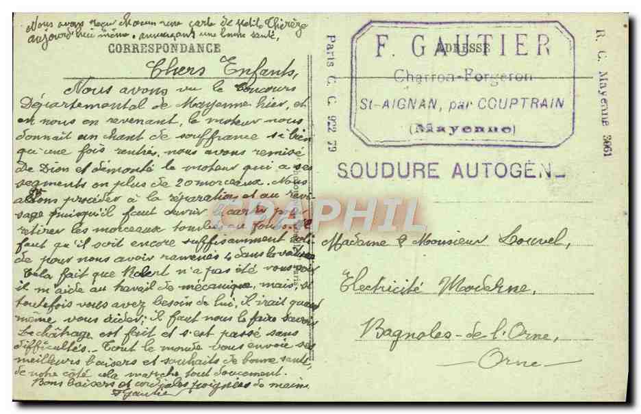 CPA Paris L'Arc de Triomphe de l'Etoile — Rückseite