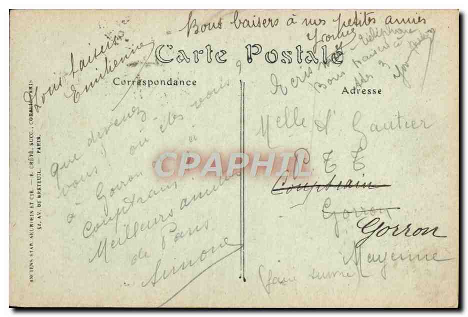 CPA Paris Le Pont d'Arcole et l'Hotel de Ville — Rückseite