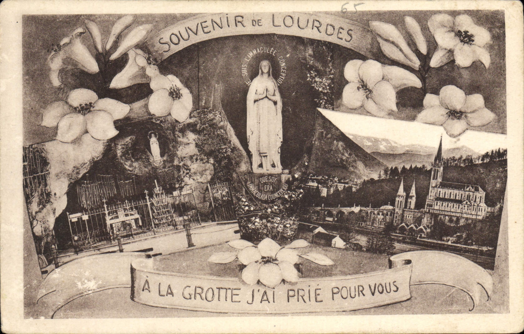 CPA Souvenir de Lourdes